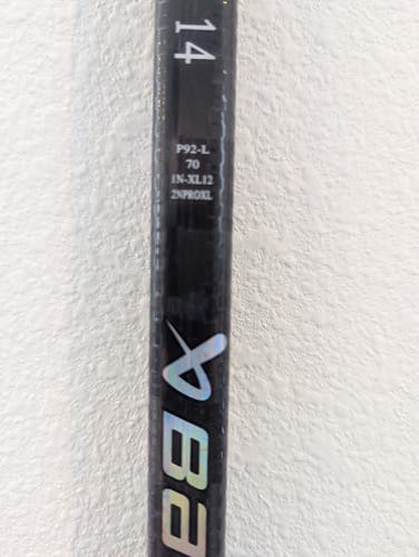 Bauer NEXUS 2NPRO Hockey Stick Left P92 70 flex Int D1 Pro Stock- dressed as TRACER