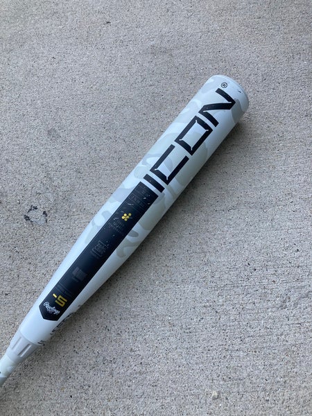 2025 Rawlings Icon Composite Bat USSSA Certified (-5) Composite 27 oz 32" (Used)