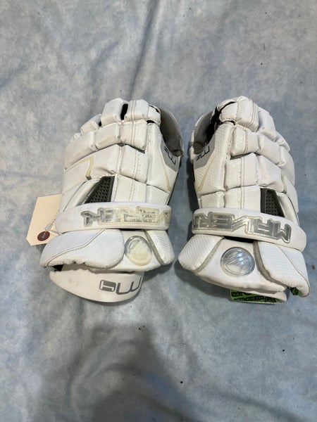 White Maverik M4 Lacrosse Gloves 13" (Used)