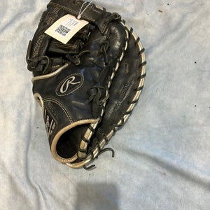 Black Rawlings Encore RH First Base Baseball Glove 12" (Used)