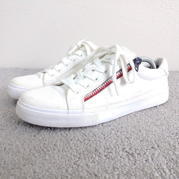 Tommy Hilfiger Womens Size 9.5 Shoes Low Top White Red Blue Paulli Sneakers