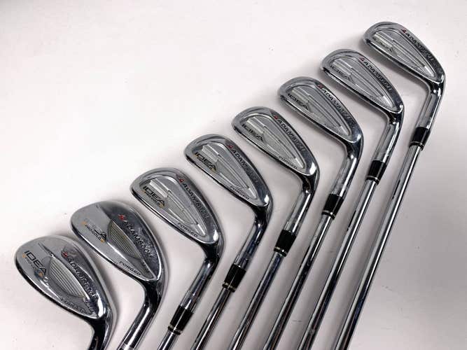 Adams Idea Pro Gold Iron Set 5-PW+GW+LW Project X 5.0 Regular Steel Mens RH
