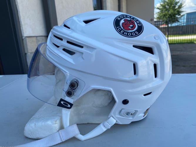 Bauer Re-Akt 155 Pro Stock Hockey Helmet Visor Combo Medium White 48712