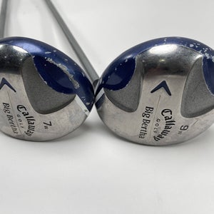 Callaway Big Bertha Ladies 2008 7&9 Fairway Wood Set 21* 24* Ladies Graphite RH