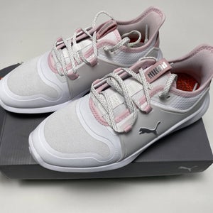 Puma Ignite Fasten8 Golf Shoes White Pink Women's SZ 6.5 (194241 01)