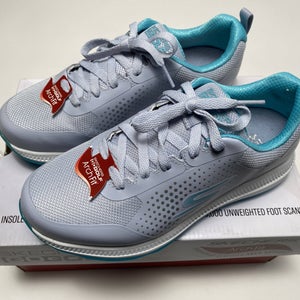 Skechers Go Golf Elite 5 Sport Golf Shoes Gray Aqua Women's SZ 6 (123031)