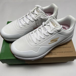Skechers Go Golf Skech-Air Dos Golf Shoes White Gold Women's SZ 10 (123004)