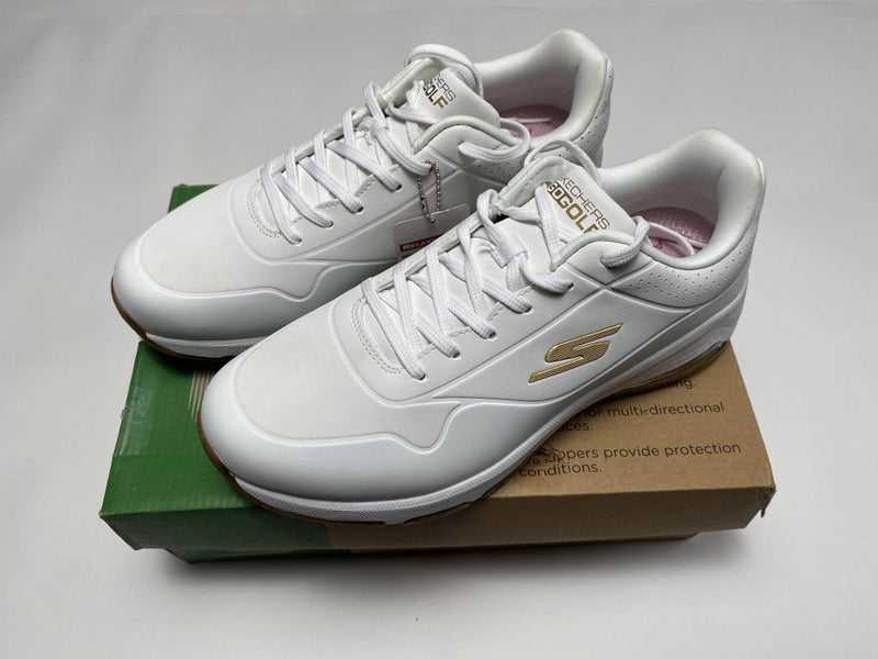 Skechers Go Golf Skech-Air Dos Golf Shoes White Gold Women's SZ 10 (123004)