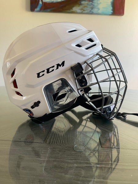 Medium CCM Tacks 710 Helmet Pro Stock (Used) Includes Cage.