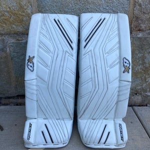 White 29" Intermediate Brian's GNETik X5 Goalie Leg Pads (Used)