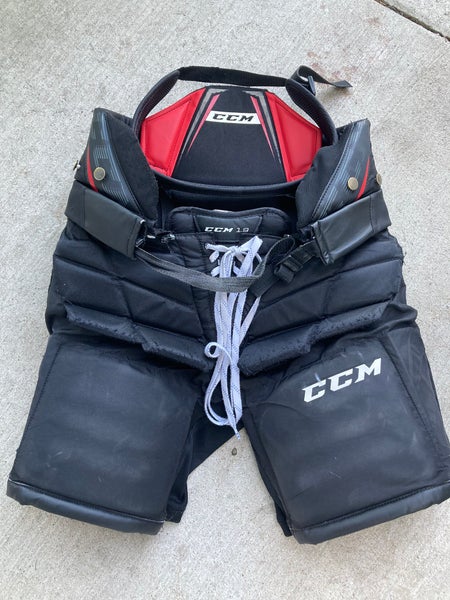 Black Intermediate Large CCM Axis 1.9 Hockey Goalie Pants (Used)