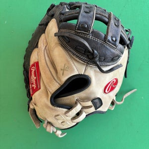 White Rawlings Liberty Advanced RH Catcher's Softball Glove 33"