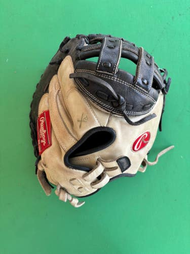 White Rawlings Liberty Advanced RH Catcher's Softball Glove 33"