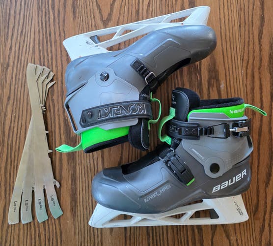 2024 Bauer Konekt HF2 Hockey Goalie Skates Regular Width 10 (Used) with extra blades