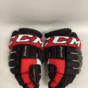 Used CCM TACKS 4R PRO Intermediate Gloves White/Black/Red 12" 11851-S000035665