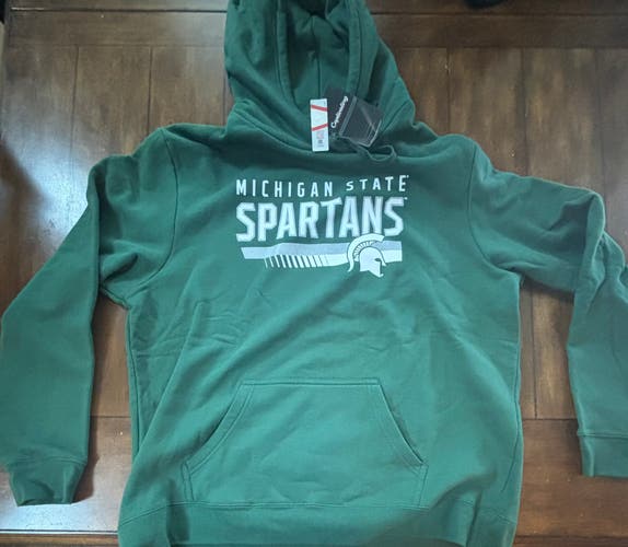 Michigan State Spartans Green Hoodie Adult  2XL