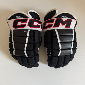 Used Black/White/Red CCM HG97 14" Pro Stock Gloves
