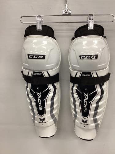 Used CCM TACKS 1052 Junior Shin Guards White 12" 11851-S000035563