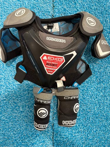 XS Youth Maverik Charger Shoulder Pads + Elbow Pads (Used)