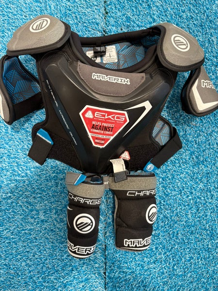 XS Youth Maverik Charger Shoulder Pads + Elbow Pads (Used)