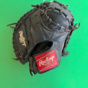 Black Rawlings Premium Series RH Catcher's Baseball Glove 32.5"