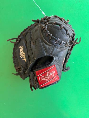 Black Rawlings Premium Series RH Catcher's Baseball Glove 32.5"