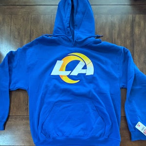 Los Angeles Rams Blue Pullover Hoodie Sweatshirt Mens Large NWT