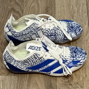Men’s Size 8.5 adidas Adizero II Electric Football Cleats Snakeskin Blue IH8569