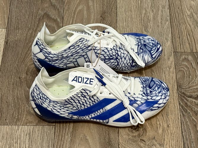 Men’s Size 8.5 adidas Adizero II Electric Football Cleats Snakeskin Blue IH8569