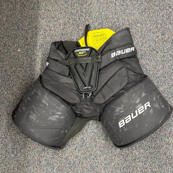 Black Bauer Supreme S27 Hockey Goalie Pants (Used) | Senior Small
