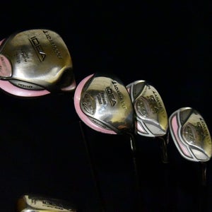 ADAMS GOLF IDEA SET DRIVER/WOOD/HYBRIDS/IRON/SAND WEDGE, PUTTER, L FLEX NEW GRIP