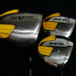 SV2 GOLF SET DRIVER (44"), 5 (44") AND 7 (43") WOOD, SENIOR FLEX, RIGHT HANDED
