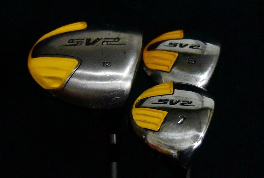 SV2 GOLF SET DRIVER (44"), 5 (44") AND 7 (43") WOOD, SENIOR FLEX, RIGHT HANDED