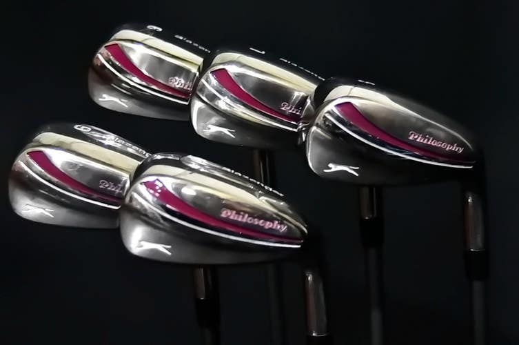SLAZENGER PHILOSOPHY IRON HYBRID SET 6-9, PW  LADIES FLEX, RH, SHAFT 37" (6I)
