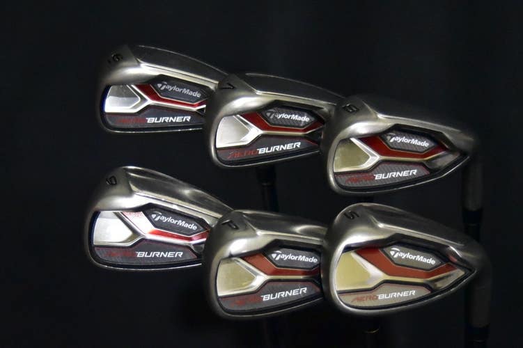 TAYLORMADE AERO BURNER IRON SET 6-9, PW, SW , SENIOR FLEX, RH, SHAFT 38" (6I)