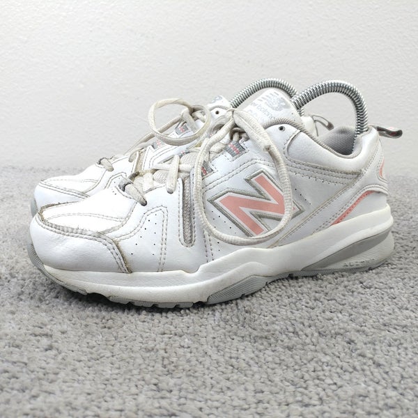 New Balance 608 Womens Size 6 WIDE Running Shoes Walking Sneakers White Leather