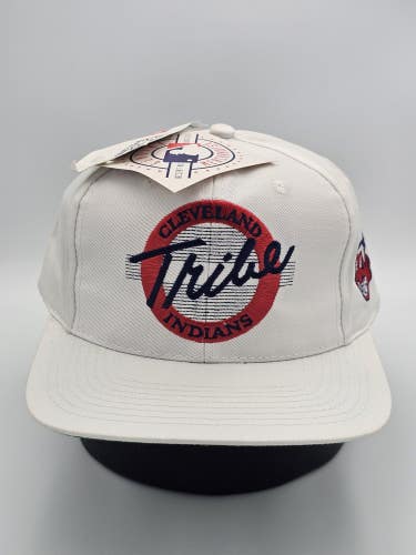 NEW Vintage Rare Cleveland Indians Tribe MLB Sports The Game Twill Hat Snapback