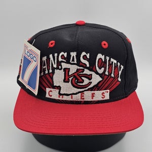 NEW Vintage Kansas City Chiefs NFL Sports Rare Logo 7 Twill Hat Cap Vtg Snapback