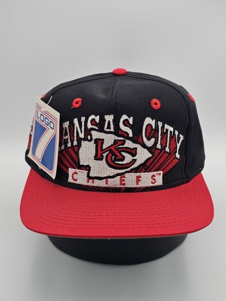NEW Vintage Kansas City Chiefs NFL Sports Rare Logo 7 Twill Hat Cap Vtg Snapback