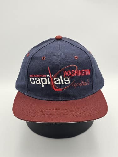 NEW Vintage Rare Washington Capitals NHL Logo 7 Hockey Sports Hat Vtg Snapback