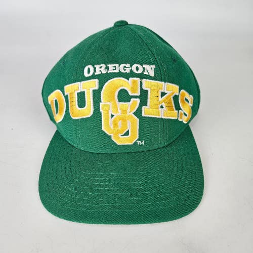 Vintage University Of Oregon Ducks Starter Wool SnapBack Hat Script 90s 1990s