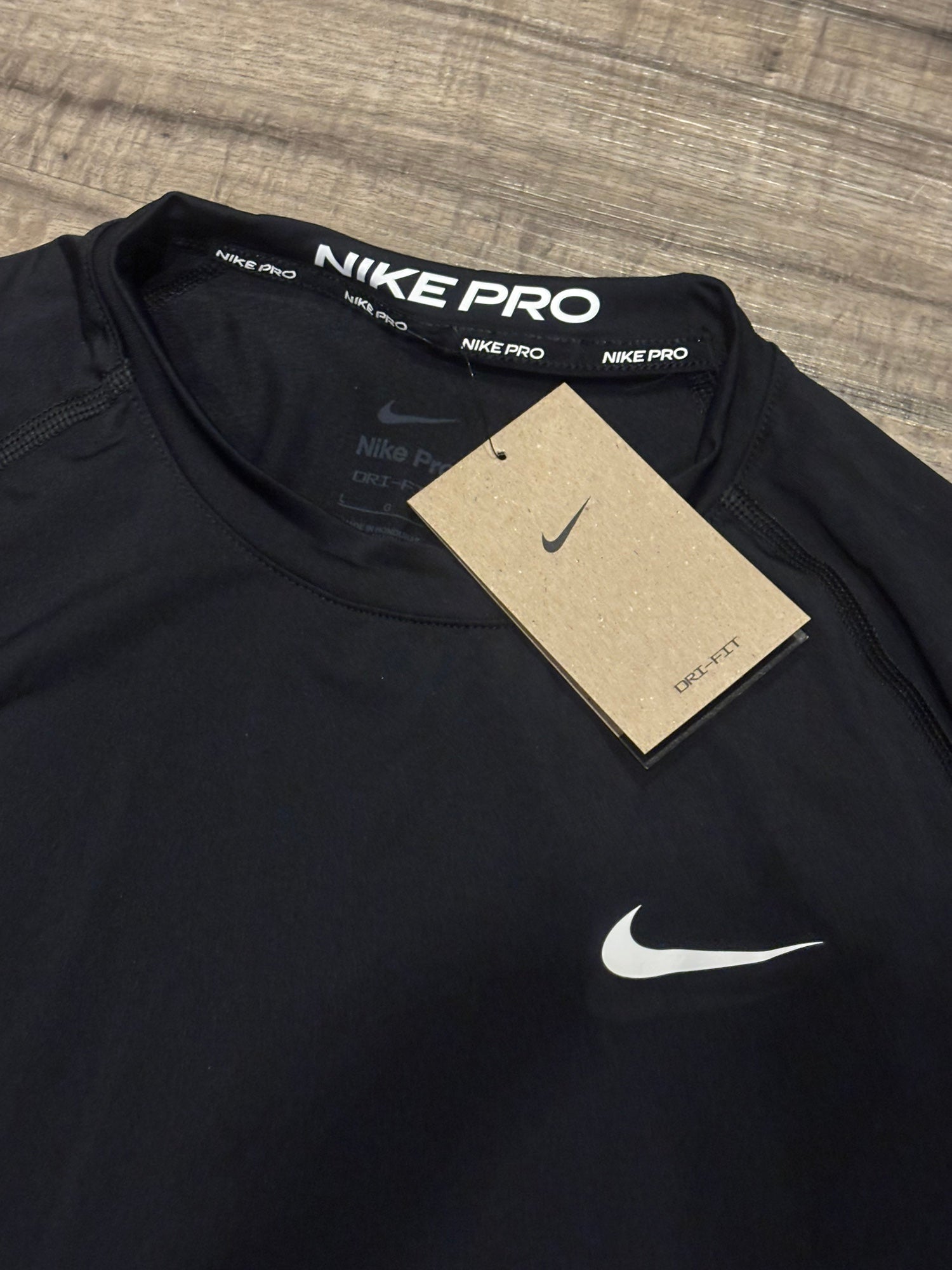 nike compression shirt black
