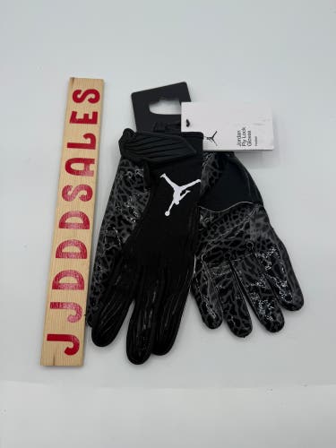 Nike Air Jordan Fly Lock Football Receiver Gloves Black FD5992-091 Men’s Large New