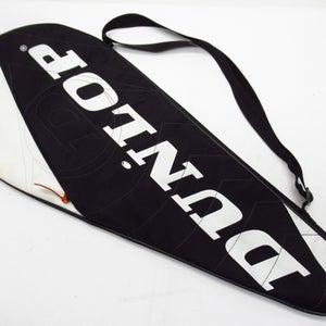 DUNLOP "AEROGEL" SINGLE ZIPPERED TENNIS RACQUET COVER WITH STRAP