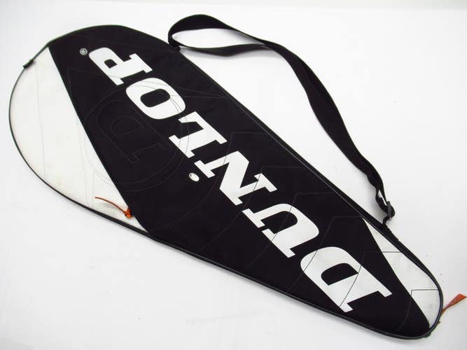 DUNLOP "AEROGEL" SINGLE ZIPPERED TENNIS RACQUET COVER WITH STRAP