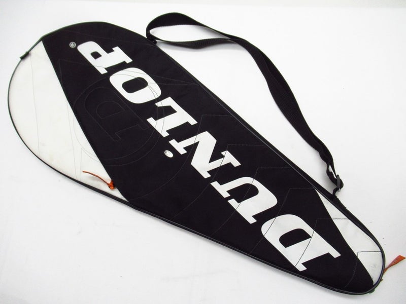 DUNLOP "AEROGEL" SINGLE ZIPPERED TENNIS RACQUET COVER WITH STRAP