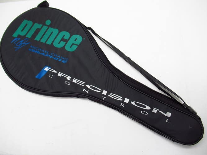 PRINCE "MICHAEL CHANG GRAPHITE" SINGLE ZIPPERED TENNIS RACQUET COVER WITH STRAP