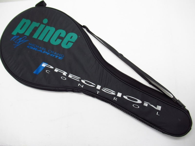 PRINCE "MICHAEL CHANG GRAPHITE" SINGLE ZIPPERED TENNIS RACQUET COVER WITH STRAP