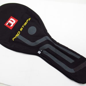 WILSON "PRO STAFF" SINGLE ZIPPERED TENNIS RACQUET COVER W/ STRAP