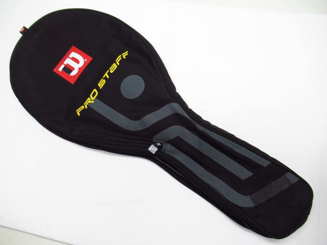 WILSON "PRO STAFF" SINGLE ZIPPERED TENNIS RACQUET COVER W/ STRAP